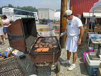 The man in charge of the grill